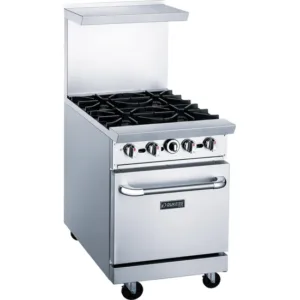 Dukers American style Four burner with oven DCR24-4B