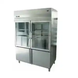 Double Glass door meat display chiller Compressor Empraco Europe Made