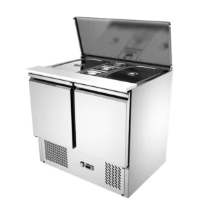 Saladette two doors chiller Open full top Compressor Empraco Europe Made