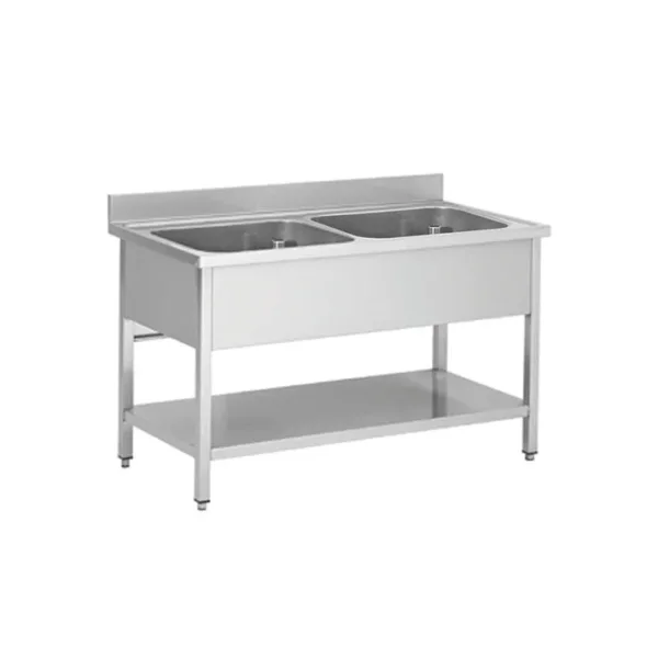 Stainless steel Double bowl sink unit