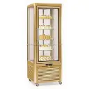 CAKE SHOWCASE SQUARE UPRIGHT GOLD COLOR HL4G1900G